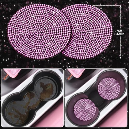 image for CAR PASS 11 PCS Bling Diamond Car Accessories Set for Women, Sparkly R