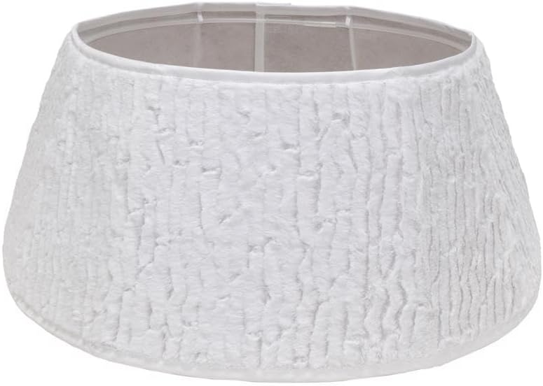 Dyno 9106296 11 in. Ivory & White Faux Fur Tree Collar
