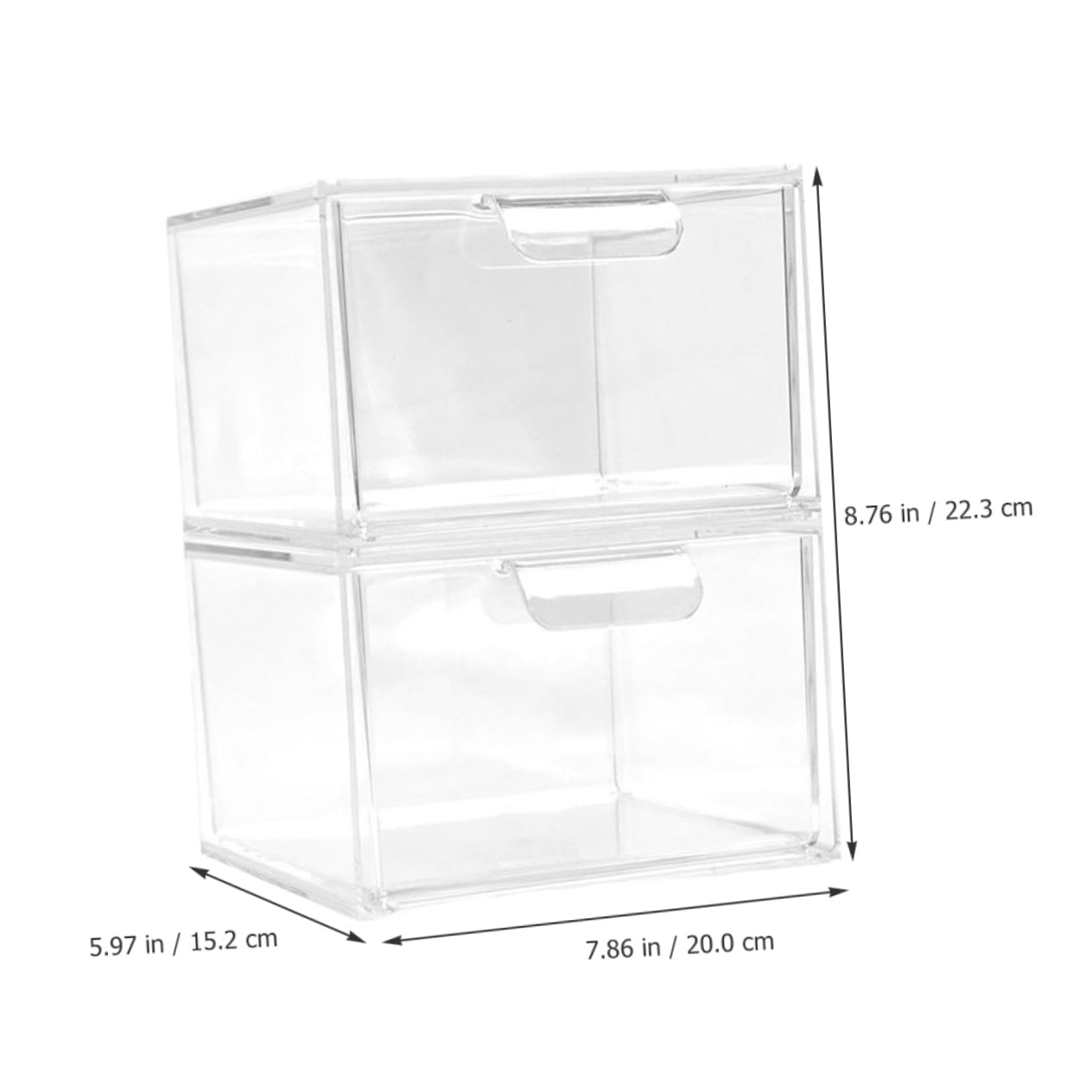 Organizador de Cajones de Maquillaje 2 Piezas Plástico Transparente