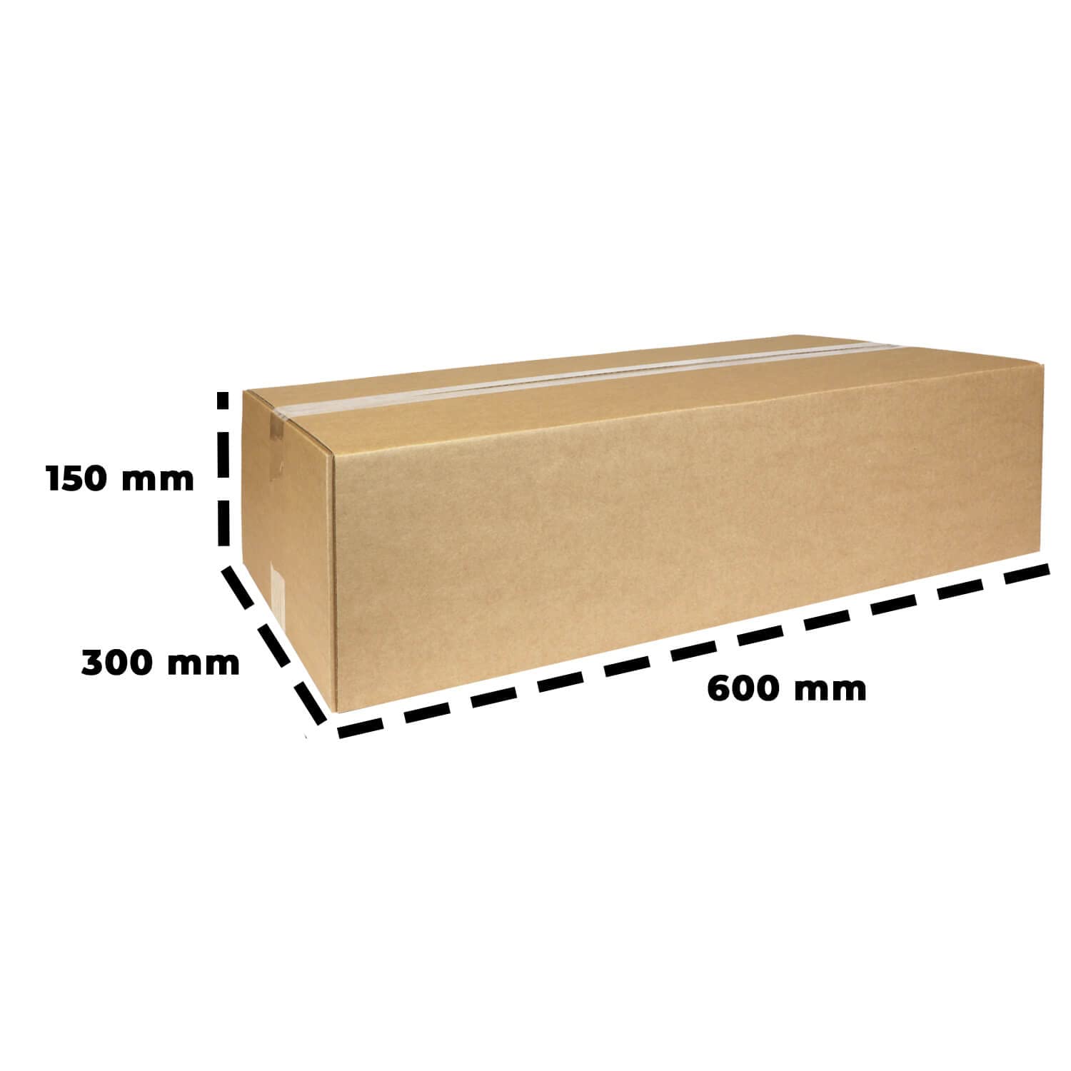 smiley pack 25 Stück Faltkartons 600 x 300 x 150 mm braun KK 106 Versandkarton Verpackungskartons 60 x 30 x 15 cm aus Wellpappe 1 wellig Karton Pappkarton Versandbox Paket Päckchen