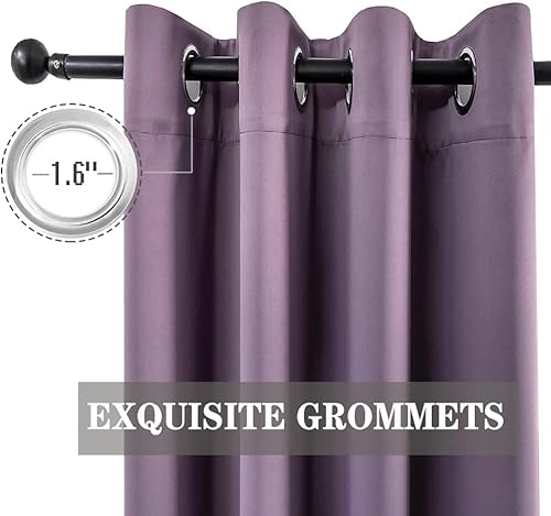 Vista 162 de Mangata Casa - Cortinas opacas para dormitorio, 2 paneles, cortinas térmicas para ventana, para sala de estar, cortinas que oscurecen. Azul marino