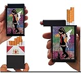 Cigarette Case Fairy Angel with Built on Lighter Holder Box