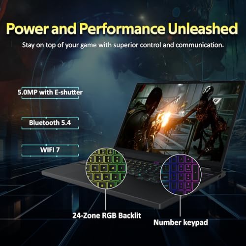 Image of Lenovo Legion 5 15.1 inch OLED WQXGA 165Hz Gaming Laptop, Intel Ultra 9 275HX, GeForce RTX 5070 8GB GDDR7, 32GB DDR5, 2TB Storage (1TB SSD+1TB Docking Station), Backlit Keyboard, Wi-Fi 7, Win 11, Black
