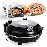 Cook With Color Electric Indoor Pizza Oven – Crispy Crust Countertop Pizza Maker, Heats up to 800˚F, 12 Inch Ceramic Stone, Dual Temperature...