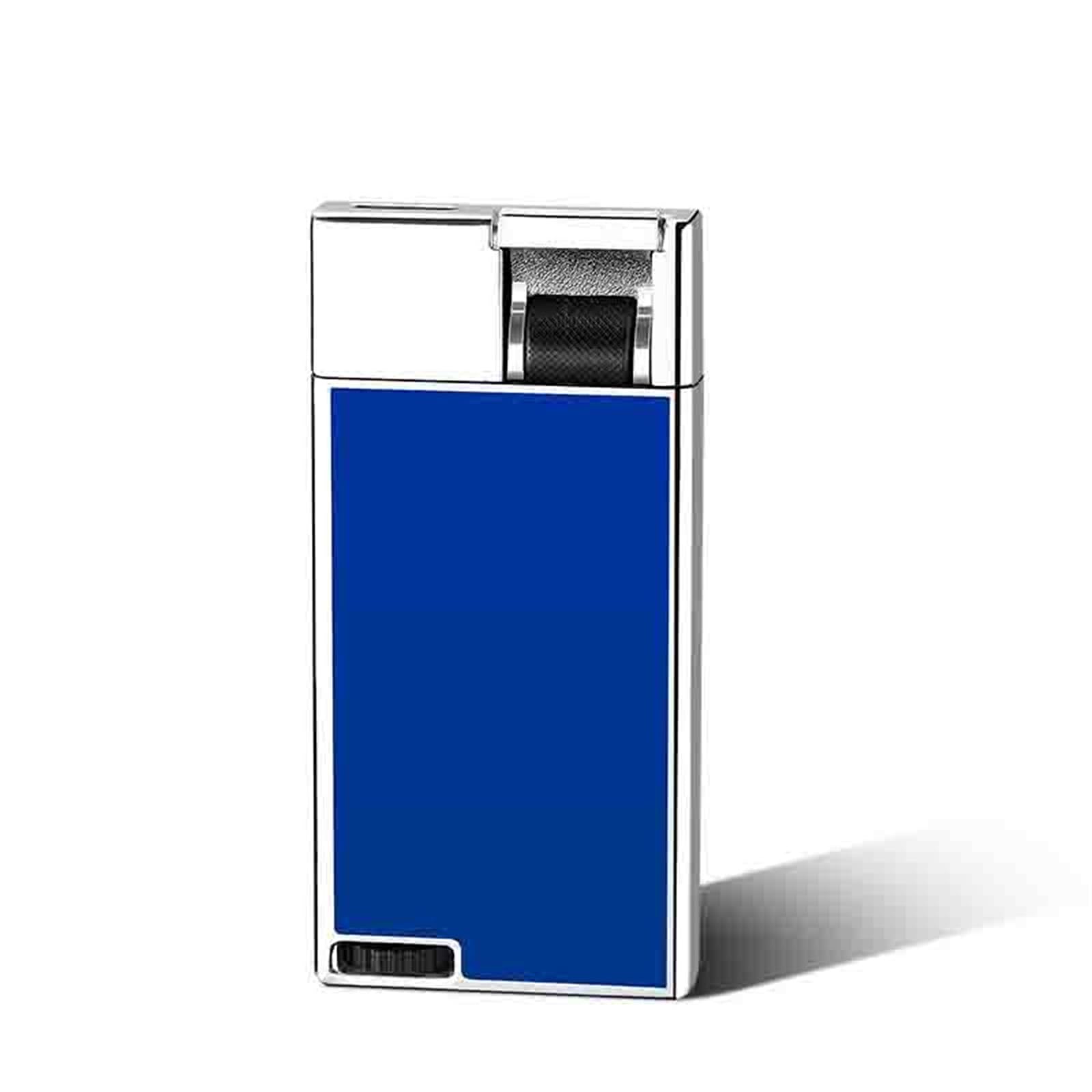 OGQBEAPC Ultra-Slim 9mm Butane Lighter — Visible Fuel Window, Refillable & Adjustable Flame — Portable Jet Lighter for Men (Butane Gas Not Included)(C)