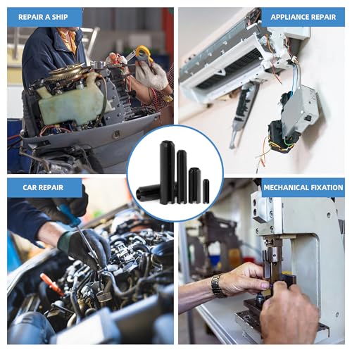 AIMUNOK 385PCS Roll Pin Set - 26 Größen Spring Dowel Tension Roll Pins - 1/8 1/4 3/8 1/16 5/64 3/32 5/16 5/32 5/16 Split Expansion Pin Assortment Kit für Home Improvement Automotive Repair