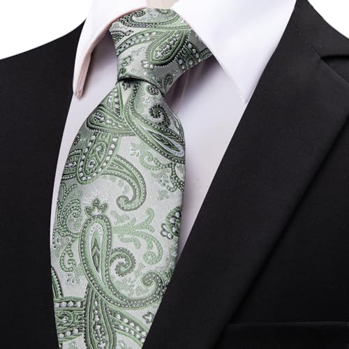Image of YourTies Paisley Men's Necktie Woven Silk Floral Ties for Men Designer Formal Business Party Wedding