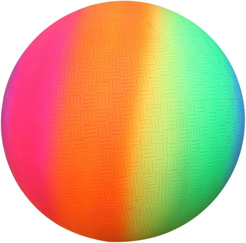 Kisangel 5pcs Thickened Rainbow PVC Kickballs for Indoor and for Boys and Girls Activities Birthday Parties and Playground Fun