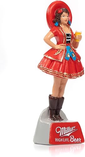 Miniatura 6 de Auto World 1951 GMC Delivery Truck Miller High Life con resina Miller Girl Figura 125 a escala fundida a presión