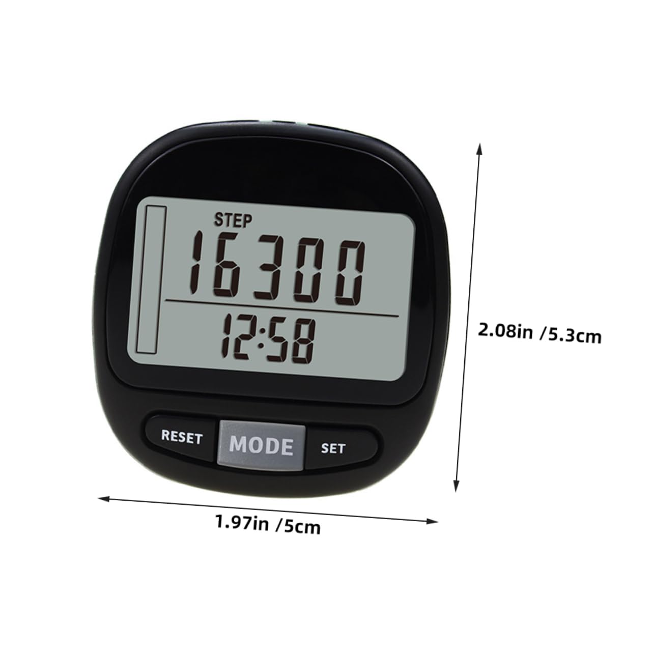 Abaodam 1Set Pedometer Clip for Hiking Walking Lightweight Step Counter with Lanyard Accurate Daily Activity Tracker Easy Reset Function for Seniors Fitness Goals