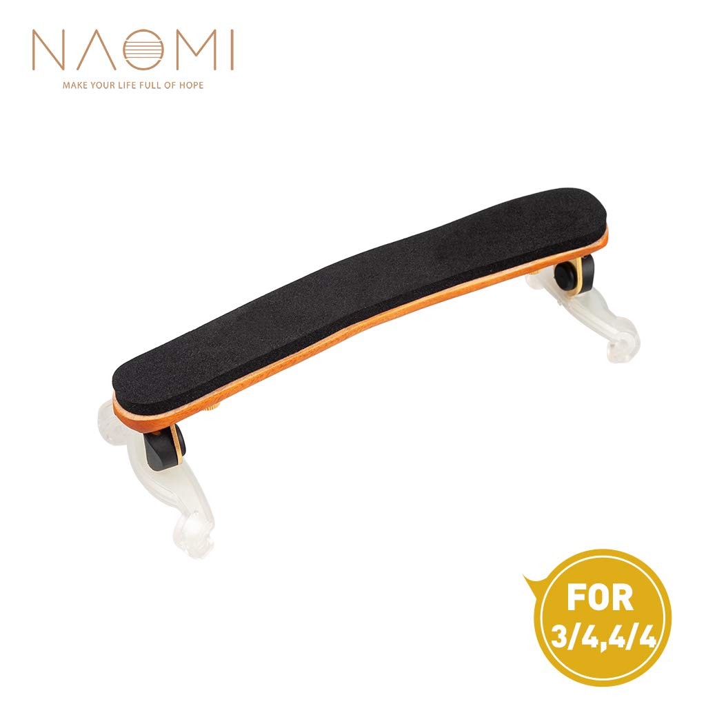 VIDOO Repos D'Épaule De Violon Aile Feud Maple Shoulder Rest Réglable 4/4 3/4 Violin Shoulder Rest W/Soft Pad
