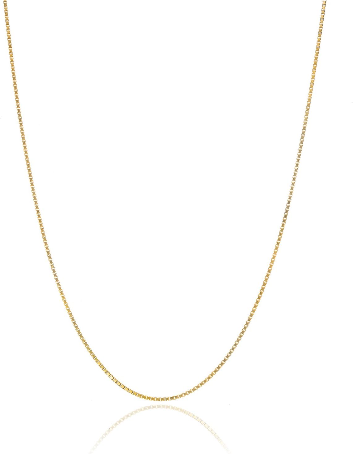 Bling For Your BuckWomen's 18K Gold Over Sterling Silver Thin Italian Box Chain Necklace