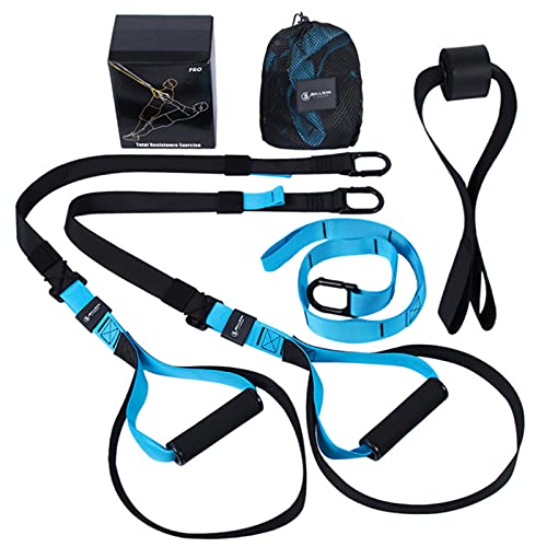 Body Suspension Trainer,5Billion Fitness Bodyweight Training Straps for Full Body Workout,Home Suspension Training Kit with Suspension Anchor Strap Door Anchor Extension Arms