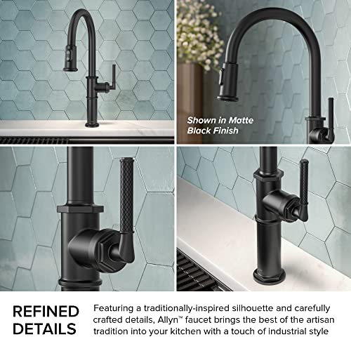 Kraus® Allyn™ Traditional Industrial Pull-Down Single Handle Kitchen Faucet In Brushed Gold, Kpf- 4100Bg #TOP6