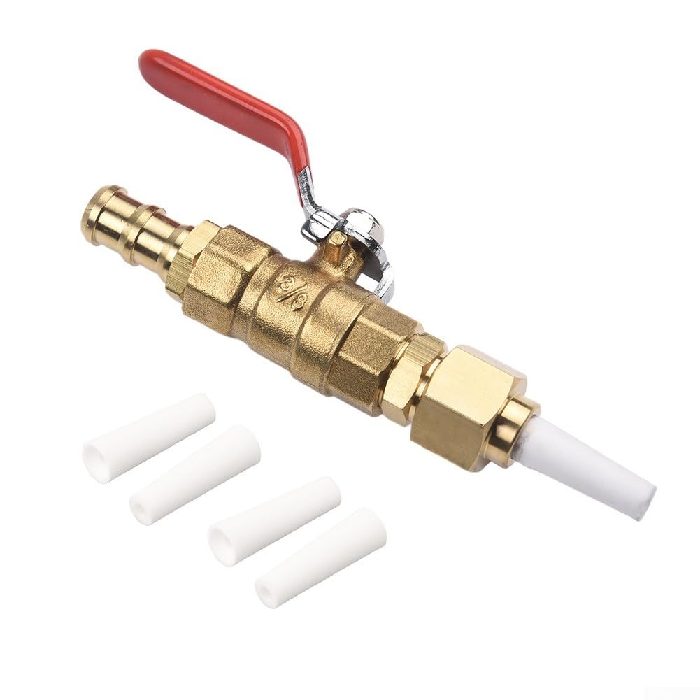 Kit de sablage professionnel avec robinet à bille en laiton, 4 buses en céramique, assemblage de connecteur de 2,4 à 3,6 mm pour peinture industrielle et élimination de la rouille