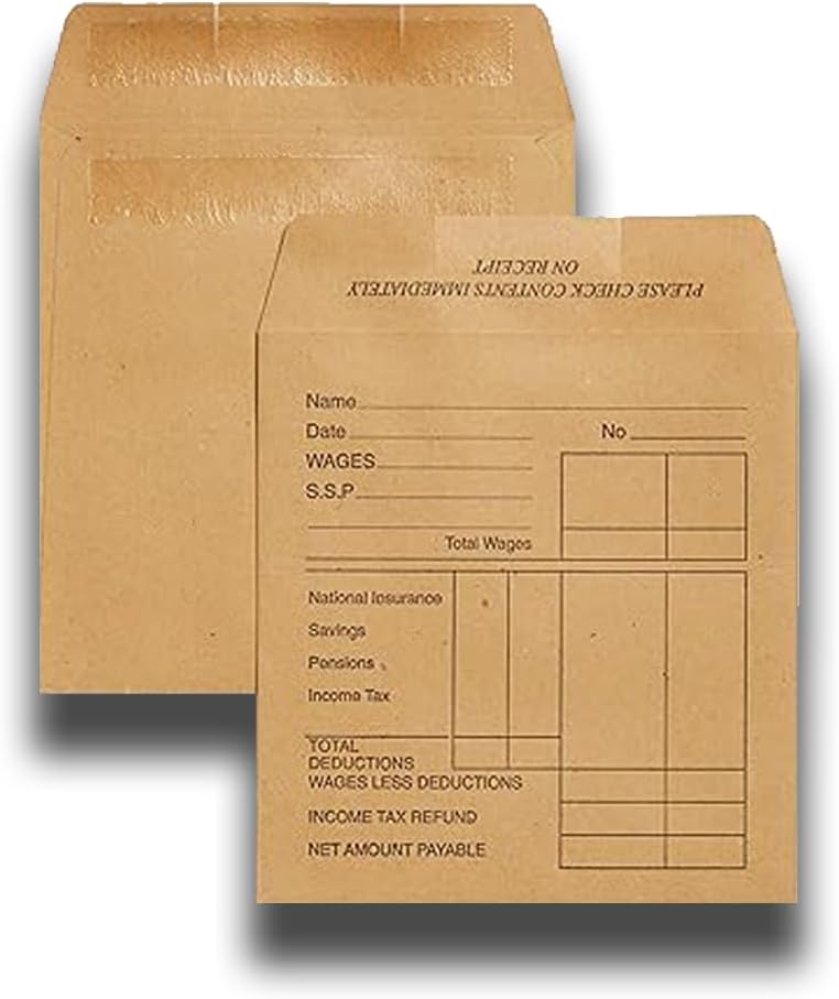 JMS we create smile - 300 Printed Wage Envelopes for Office Salary Payments