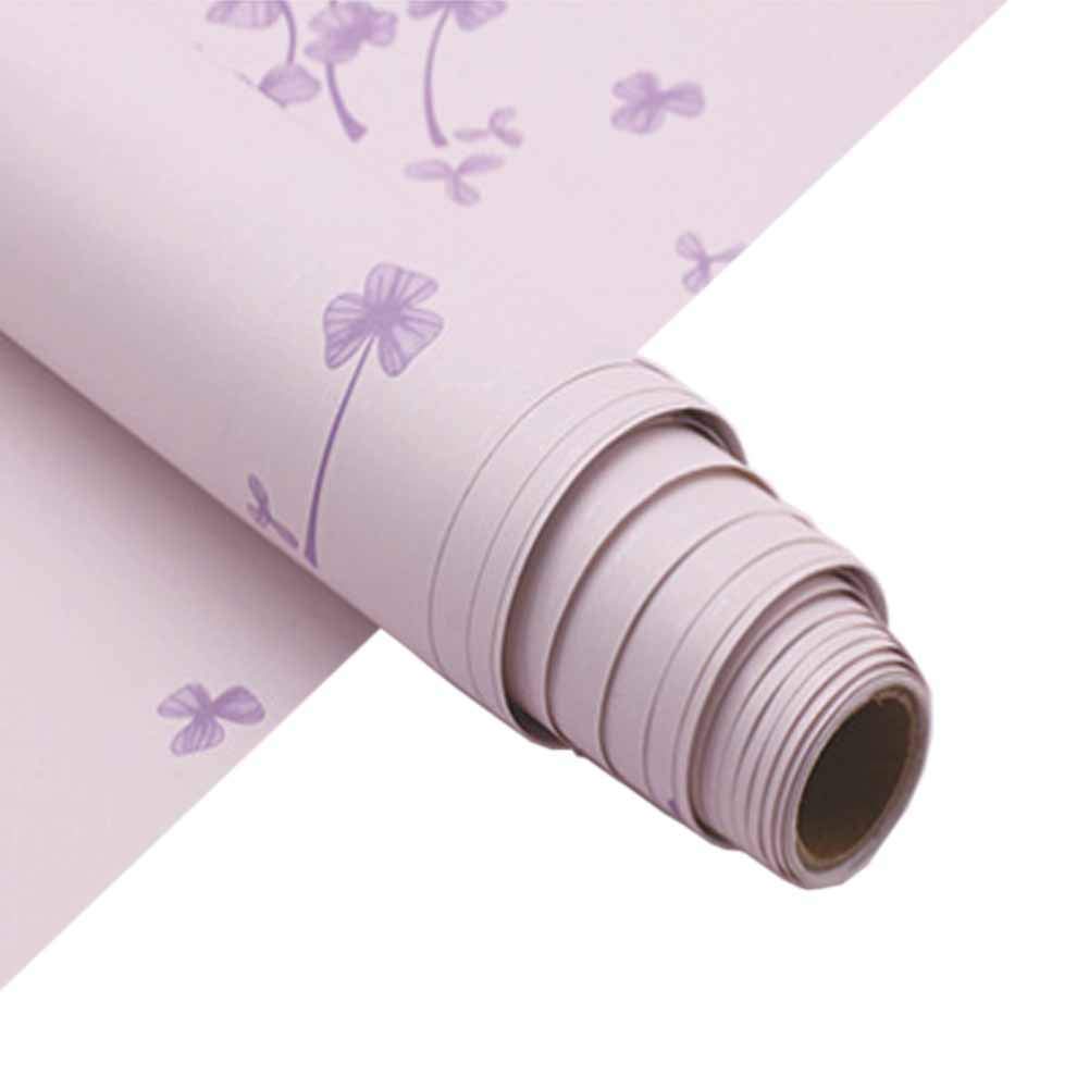 Peel and Stick Wallpaper Purple Background Dark Purple Flowers Vintage Style Wallpaper for