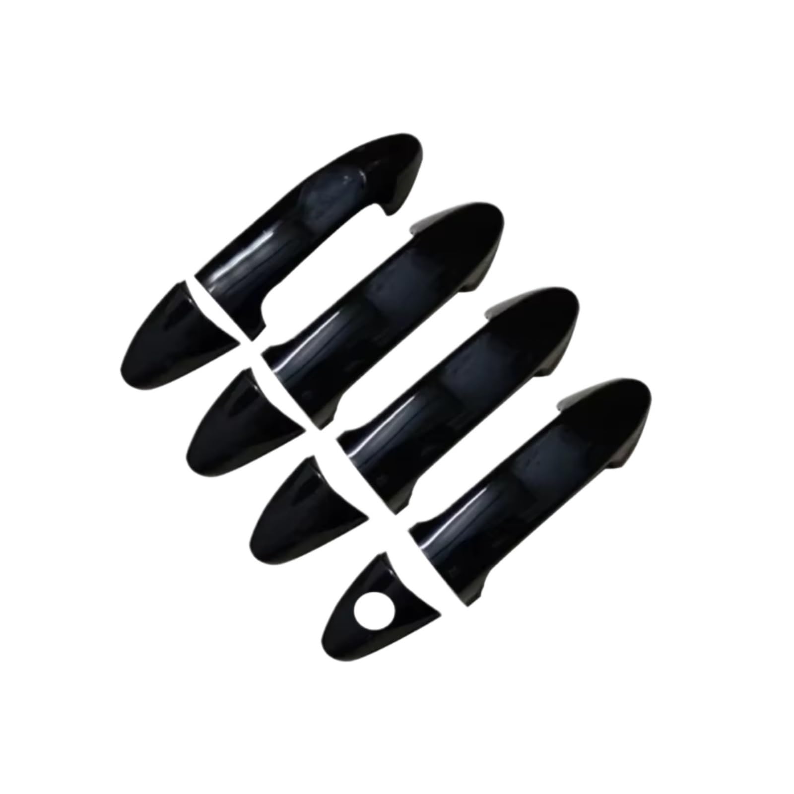 Rcuihgfb Metallic Blcak 4Pcs Door Handle Shell Compatible With For Ecosport Bk For Mk2 2014-2023 Car Exterior Door Handle Cover Trim Styling Decoration Accessories Set(Metallic Blcak 4Pcs)