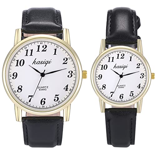 LUAMY ペア 腕時計 カップル ペアウォッチ アンティーク レザーベルト アナログ表示 防水 革ベルト ビジネス カジュアル ブラック ブラウン 誕生日 記念日 クリスマス バレンタインデー 彼氏彼女プレゼント
