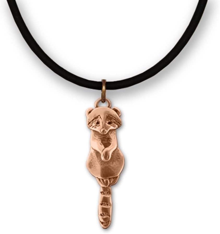 Bronze Raccoon Necklace with 18
