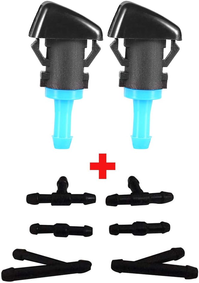 ZHParty WINDSHIELD WASHER HOOD NOZZLE Sprayer kit Fits for Subaru IMPREZA 2008-2011, 2008-14 IMPREZA WRX, 2008-14 IMPREZA WRX STI, 2009-13 FORESTER – Replaces OEM # 86636FG051, 86636SC100, 86636SC130