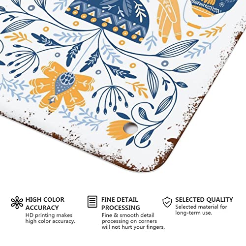 Fika Definition, Scandi Style Folk Art Print, Nordic Decor, Swedish Word Home Decor Metal Signs Metal Tin Sign Vintage Wall Decor Funny Decorations For Home Bar Cafe Farm Metal Poster 8X12 Inch #TOP3