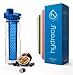 Hydracy Fruit Infuser Water Bottle - 25 Oz Sports Bottle with Full Length Infusion Rod and Insulating Sleeve Combo Set + 27 Fruit Infused Water Recipes eBook Gift - Azure Blue