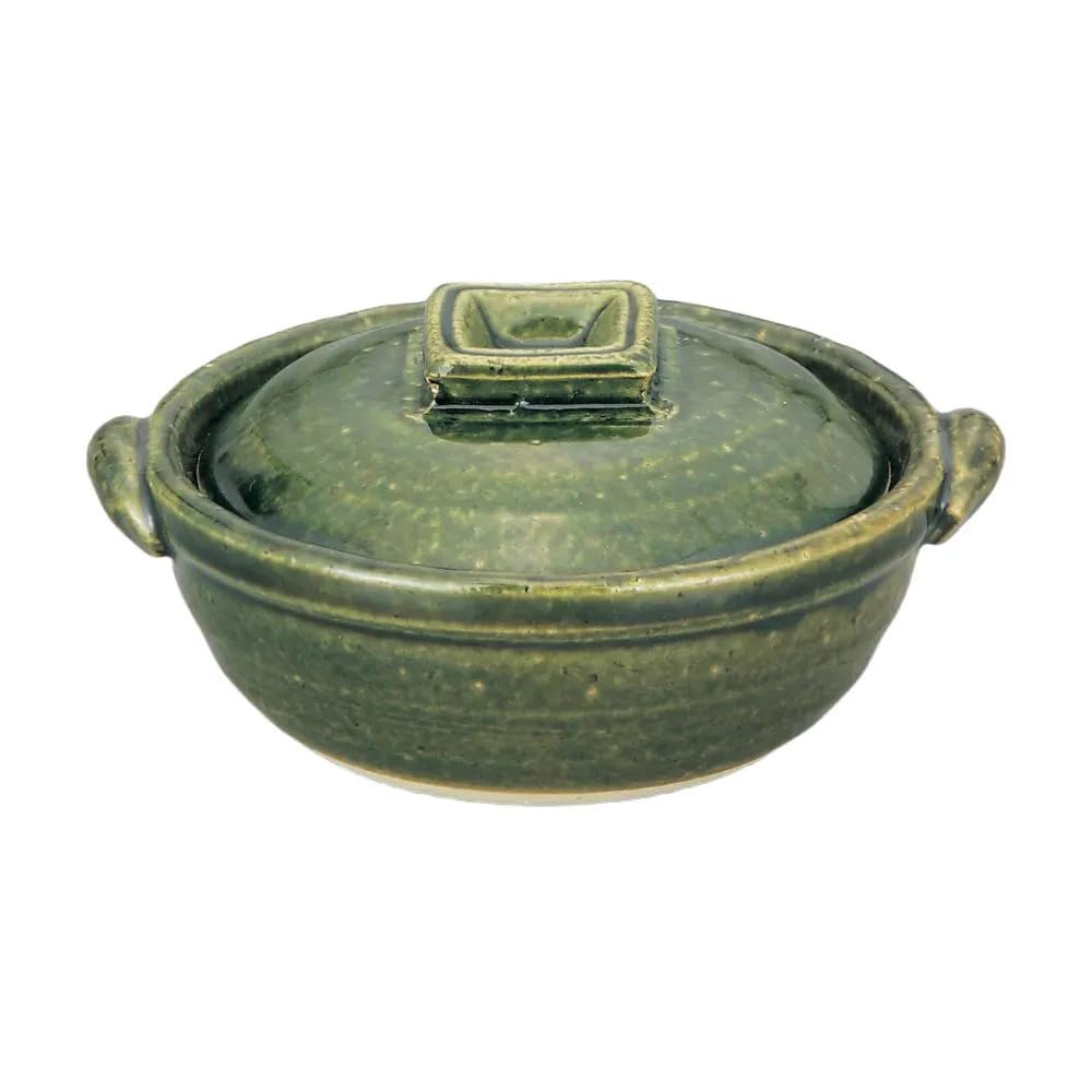 Amazon｜織部4号鍋 | 一人用土鍋 [ 14×φ12.5×7㎝ ]｜土鍋 オンライン通販