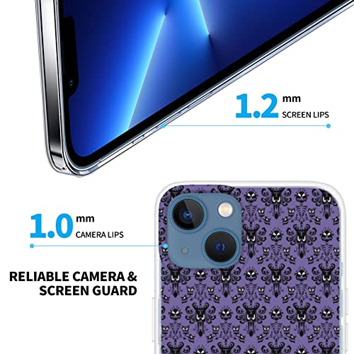Vgfjhndf Haunted Mansion Print For Iphone 13 Transparent Case Anti-Scratch Bumper Protection Back Phone Case For Iphone 13-6.1In #TOP2