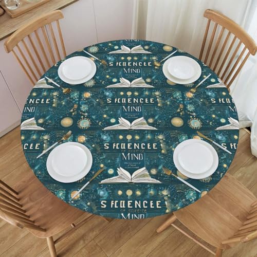 Nappe élastique de table ronde en polyester imperméable de qualité supérieure M - 4