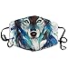 Produktbild Mundmasken Aquarell Wolf Muster Unisex Anti-Staub waschbar Wiederverwendbare Mundmaske Modedesign für Mädchen Frauen Jungen Männer