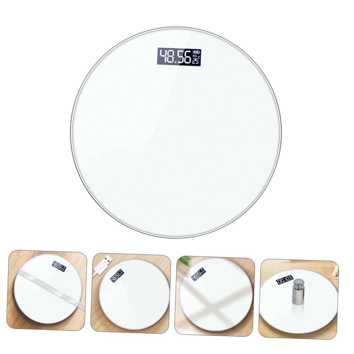 Báscula Para Control Del Peso Báscula De Salud Resistente Vidrio Templado Medición De Temperatura