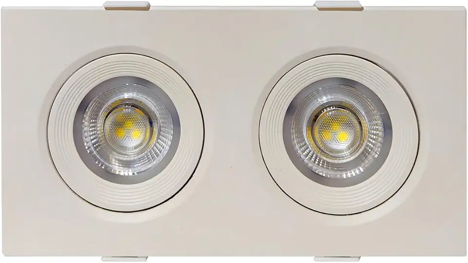 Spot Led Duplo quadrado 10w 3000k Branco quente Para forro gesso teto de madeira luminaria de teto