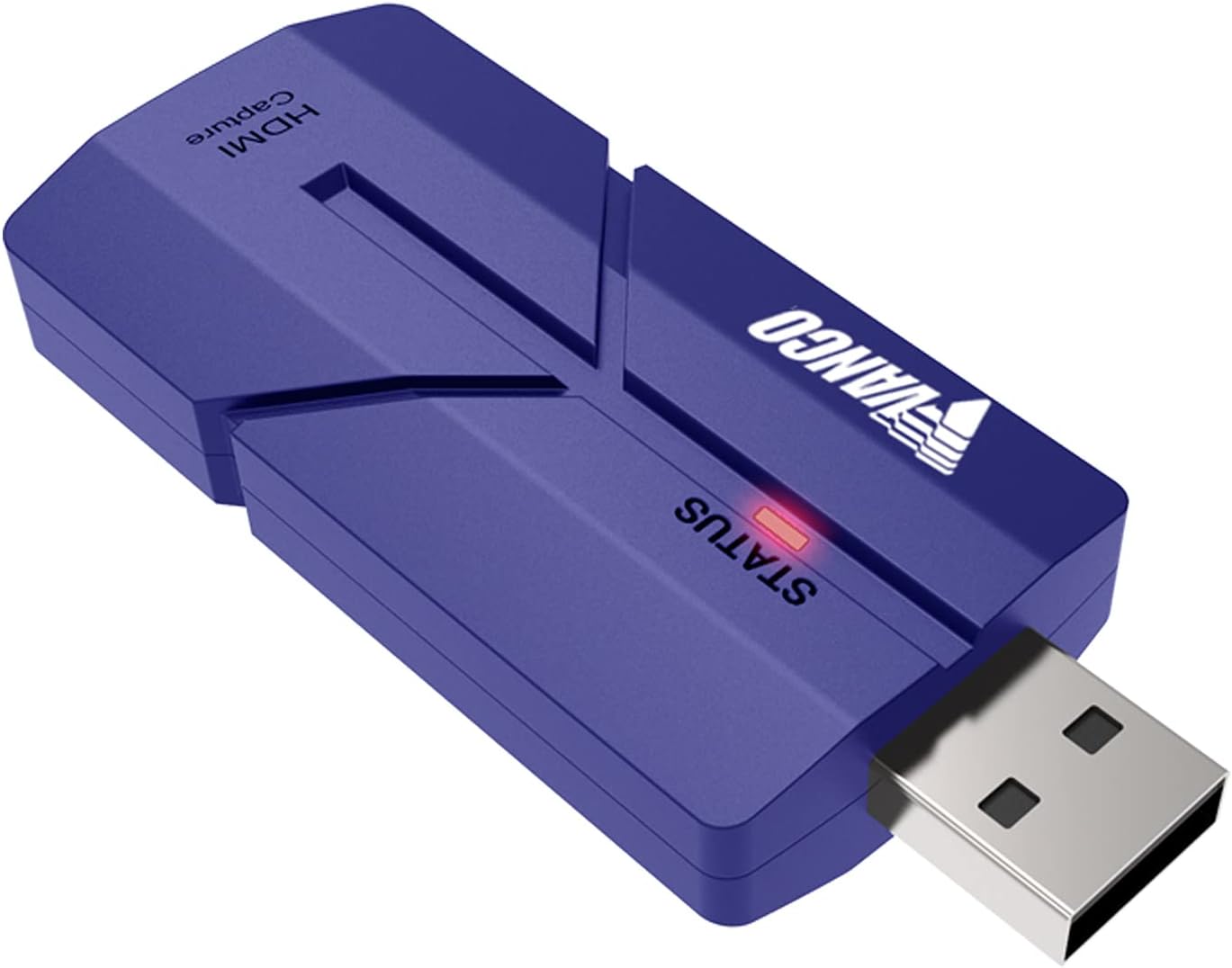 Vanco HDMI to USB 4K Capture Card - Compact and Portable Video Capture Device for Gamers, Streamers, and Content Creators - Blue