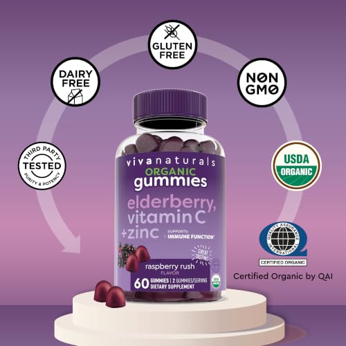 Viva Naturals Sambucus Elderberry Gummies for Adults with Vitamin C & Zinc - image 7