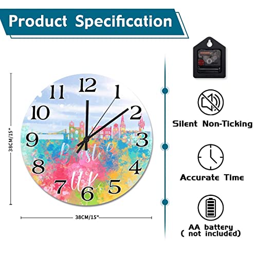Horloge murale Bristol à suspendre, idée cadeau originale de voyage - 7
