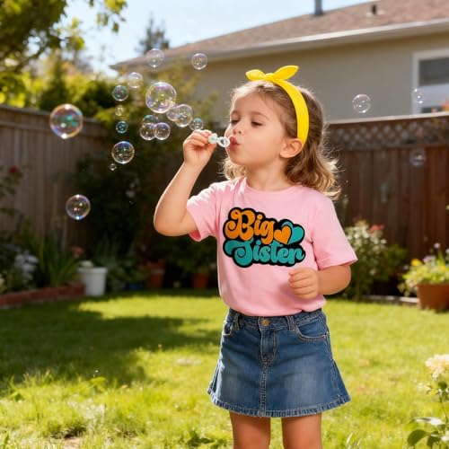 Image of Big Sister Shirt for Girls Toddler Kids Pregnancy Announcement Promoted to Big Sis T-Shirt Summer Short Sleeve Top