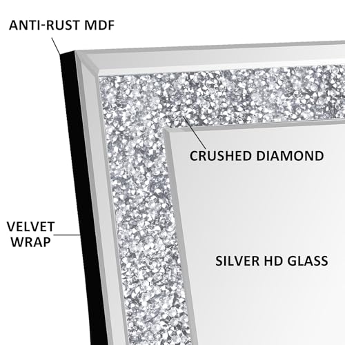 Image of Floor Mirror Full Length 18x59 Inch, Full Body Mirror with Frame, Wall Mirrors for Wall Full Length Mirror with Stand, Standing Mirrors for Dressing Bedroom Living Room Home Decor