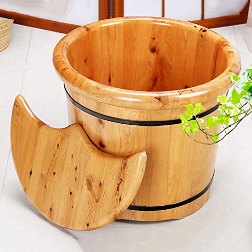 Tina de madera para pies con diseño de cedro miniatura 3