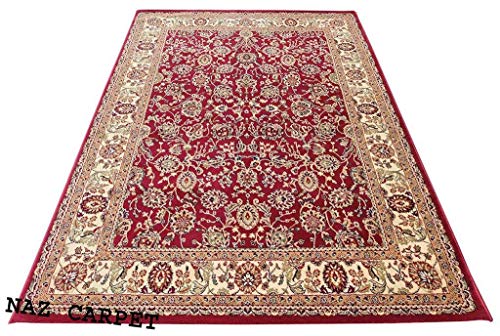 Image of Kashmiri Traditional Woollen Carpet with Advanced 1 Inch Thickness & Classical Look 60x180cm (2x6 Feet) Color Maroon