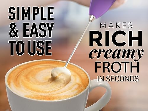 Image of PRO MILK FROTHER WAND - ULTRA HIGH SPEED HANDHELD FROTHER - UPGRADED STAND - Powerful Handheld Mixer with Infinite Uses - Super Instant Electric Foam Maker with Stainless Steel Whisk (Galaxy)