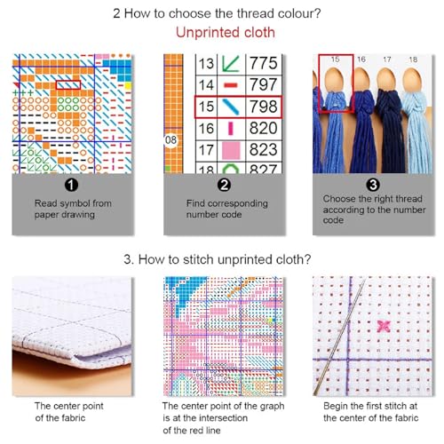 Image of Foxdiviy Stamped Cross Stitch Kits for Beginners Full Range of Cross Stitching 11 CT Printed Cross Stitch Kits for Adults Cross Stitch Patterns Needlepoint Kits-Ocean Turtle 16x20 inch
