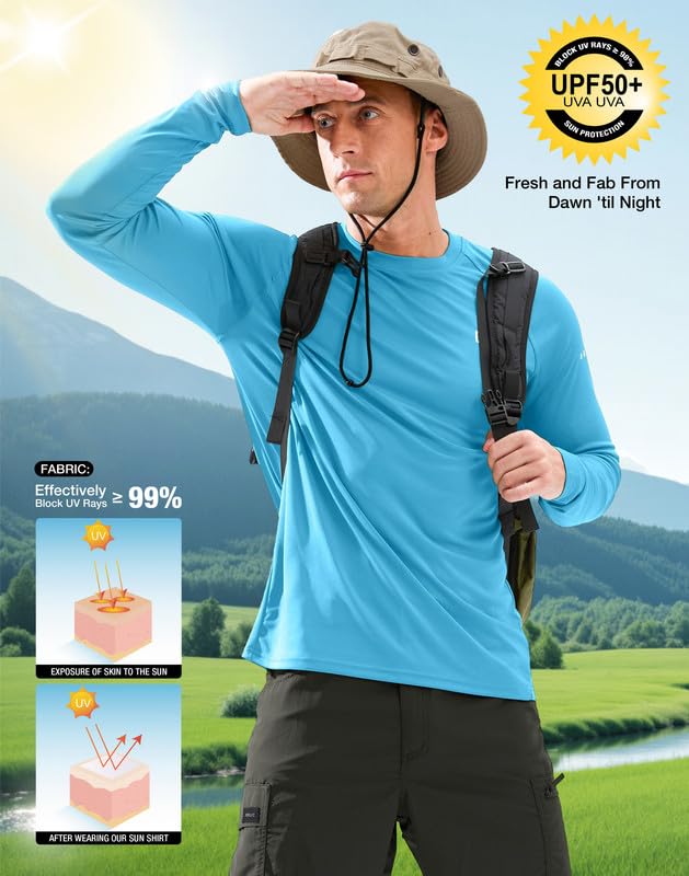 Image of Men's Sun Protection Long Sleeve Shirts UPF 50+
