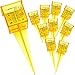 Ten Pack 1.5" Rain Gauge/Sprinkler Gauge, Wide Mouth, Bright Yellow Outdoor Water Measuring Tool 10 Piece