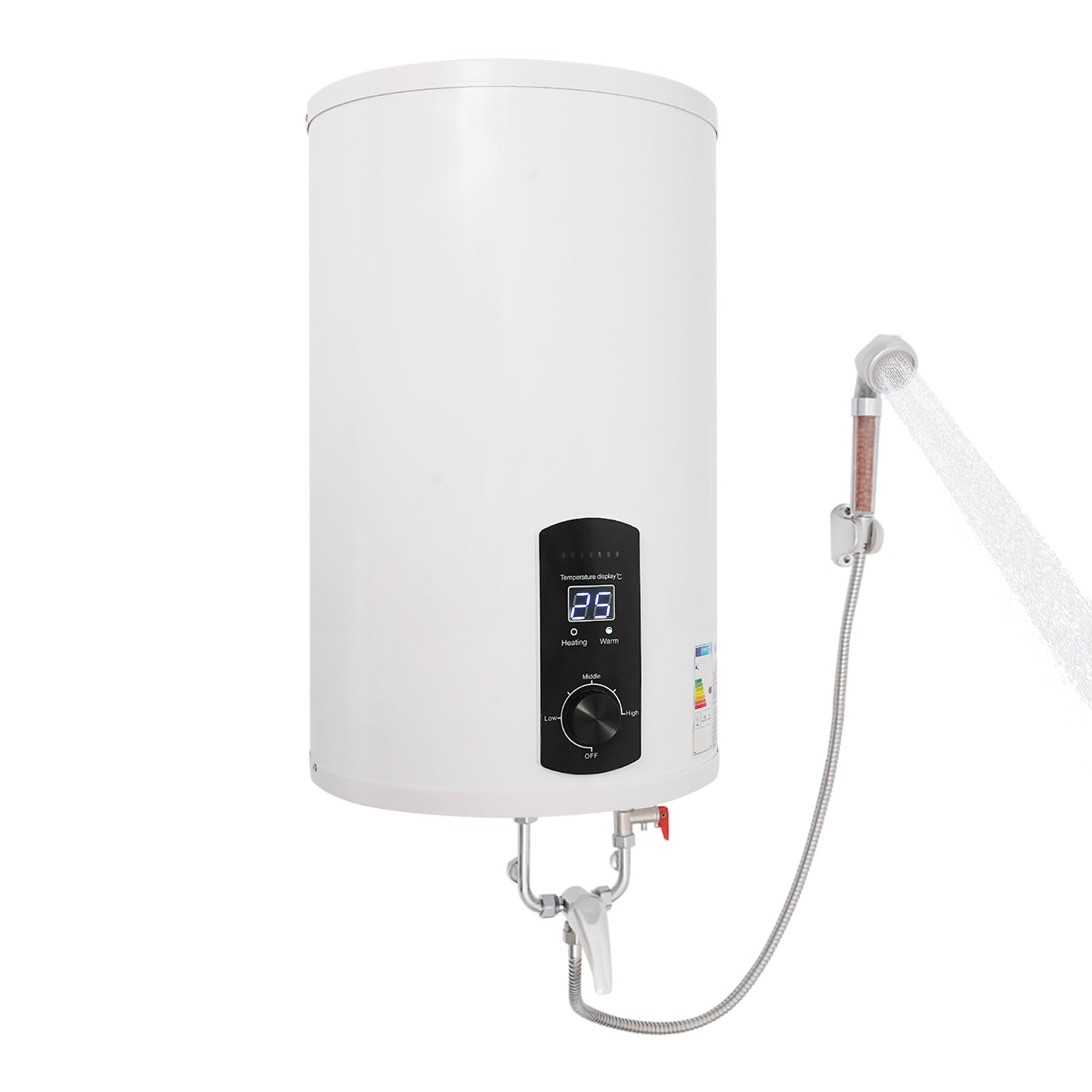 Scaldabagno Elettrico 2000W - LED Montaggio a Parete Bianco