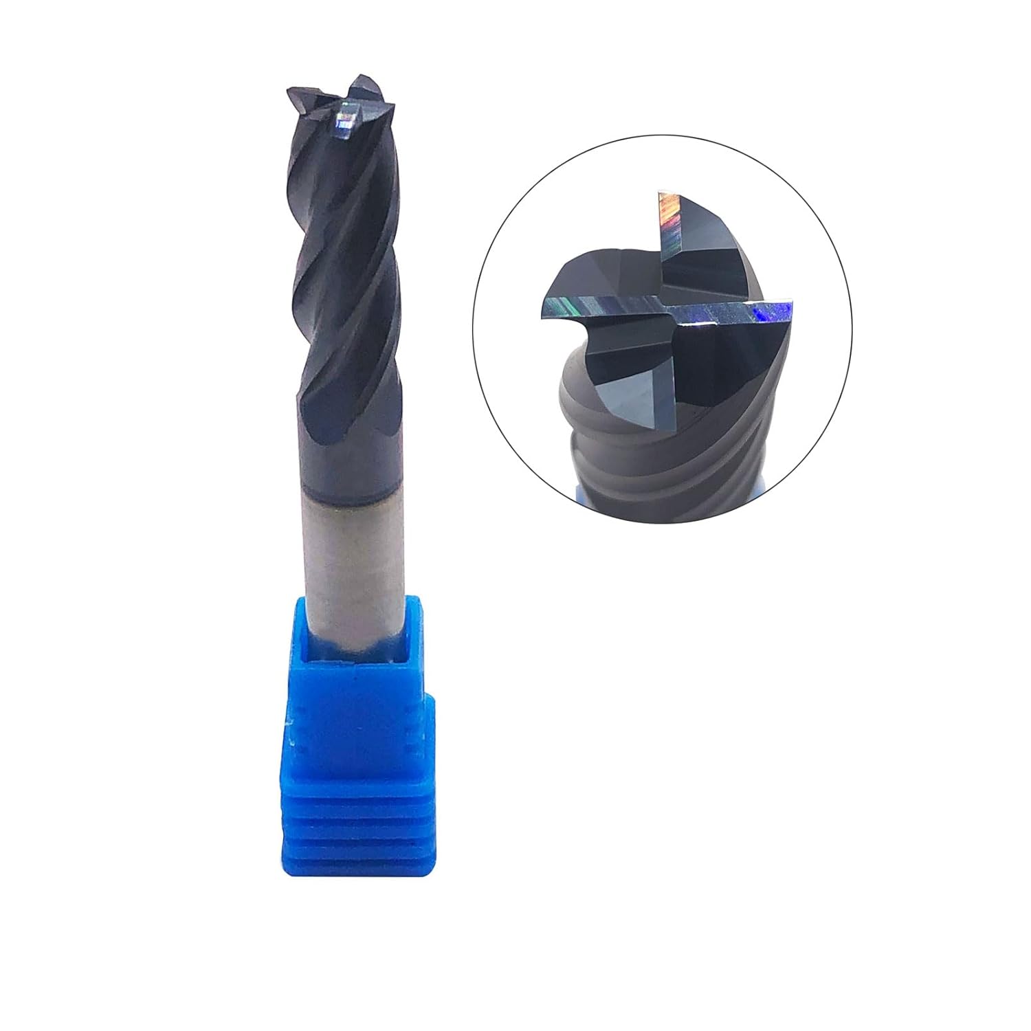 5PCS HRC45 5/16" Carbide Square End Mill Bits Set, Tungsten Steel End Mills Bits Cutter, Carbide End Mills for Alloy Steels/Hardened Steels 4 Flutes (5pcs 5/16" End Mill)