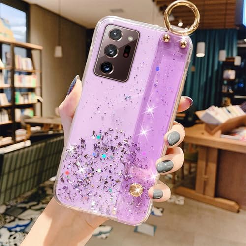 Coque Samsung Galaxy S24 S22 S21 FE silicone violette avec cordon amovible