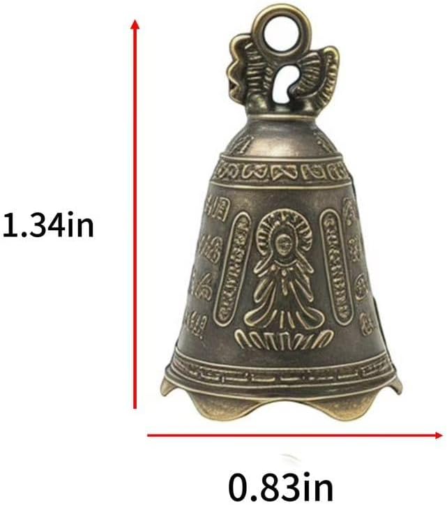 20 PCS Small Vintage Bronze Bells Mini Feng Shui Bell for Wind Chimes Dog Bells to Go Outside Potty Training Doorbell DIY Crafts