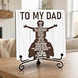 GOLRMC Regalo de agradecimiento para papá, letrero de madera para el día del padre, regalo para el padre de parte del hijo, para decoración de escritorio de oficina en casa, -A07