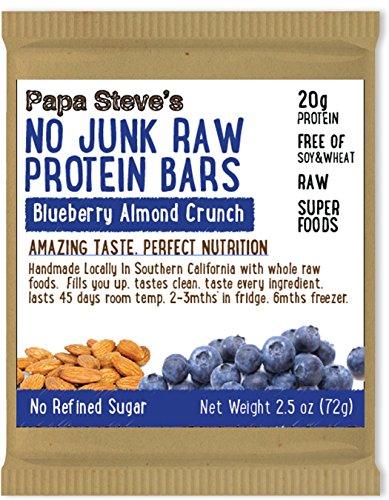 Papa Steve's No Junk Raw Protein Bars: 20g Whey Protein,